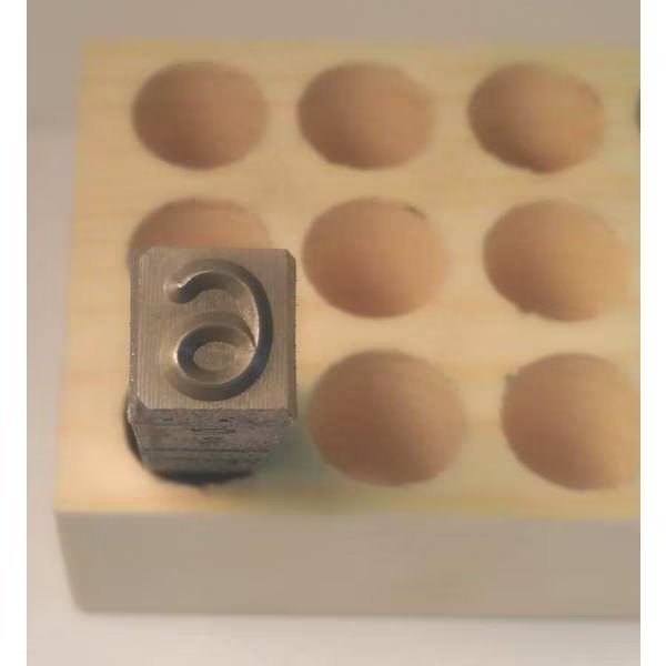 Hand Stamp Number 9, 1/4in, Steel, Reversed, Young Bros Stamp Works, Mfr#: YOU-06094-9