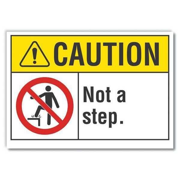 Caution Sign, 7 in H, 10 in W, Reflective Sheeting, Vertical Rectangle, English, LCU3-0085-RD_10x7, Lyle, Mfr#: LCU3-0085-RD_10x7