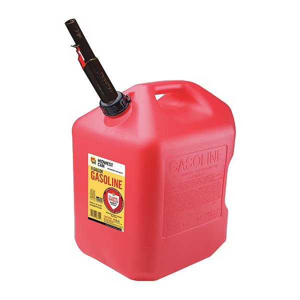 6 gal Red HDPE Gas Can Gasoline, Flame Shield, Mfr#: 6610