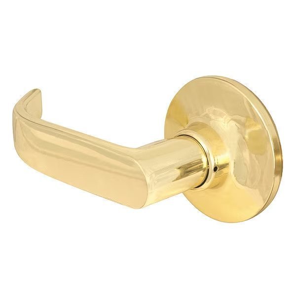 Lever Lockset, Polished Brss, Return Style, Master Lock, Mfr#: RL0503BOX
