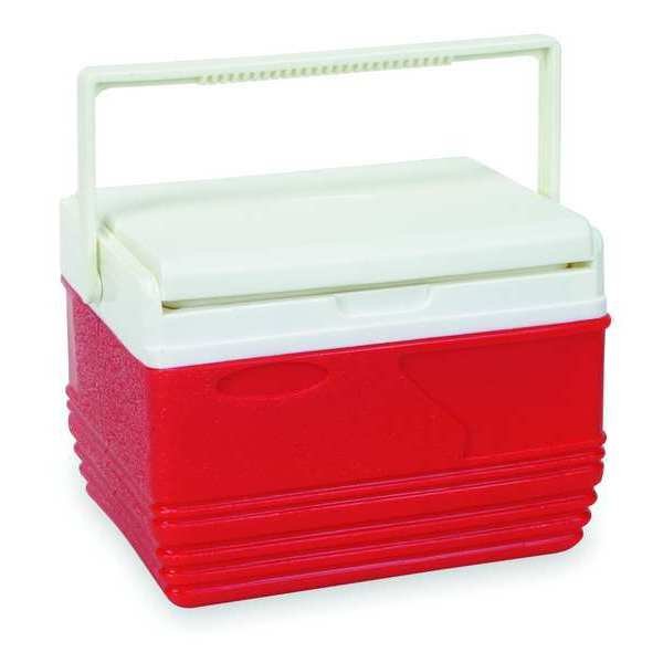 4.8 qt Personal Cooler, 10-1/8 in L x 7-7/8 in W, Red/White, Plastic, EnjoyTool Select, Mfr#: 4AAP8