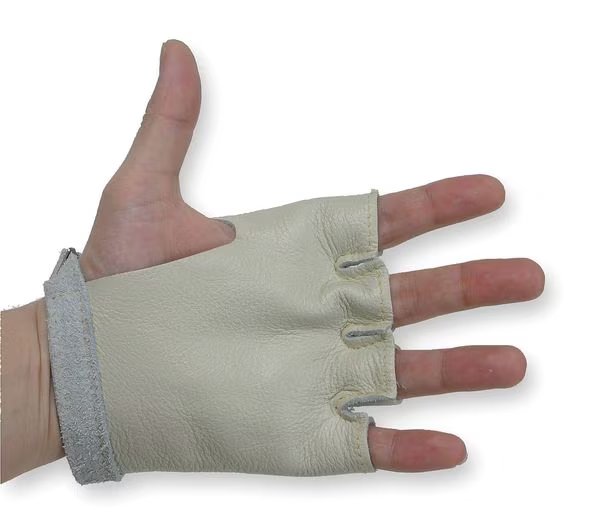 Hand Guard, Grain Leather Cowhide, Beige, L, 1 PR