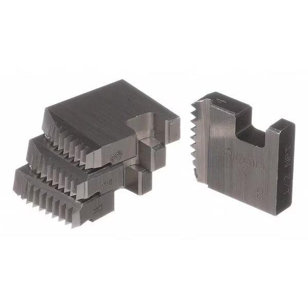 Pipe Thread Die, 1/2 In, Alloy, 4 Pc, Ridgid, Mfr#: 37825