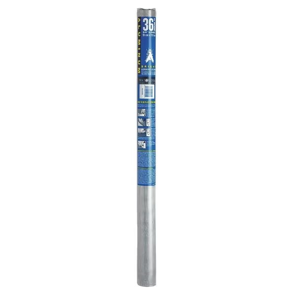 Door and Window Screen, Aluminum, 48 in W, 100 ft L, 0.011 in Wire Dia, Charcoal, Adfors, Mfr#: FCS9439-M