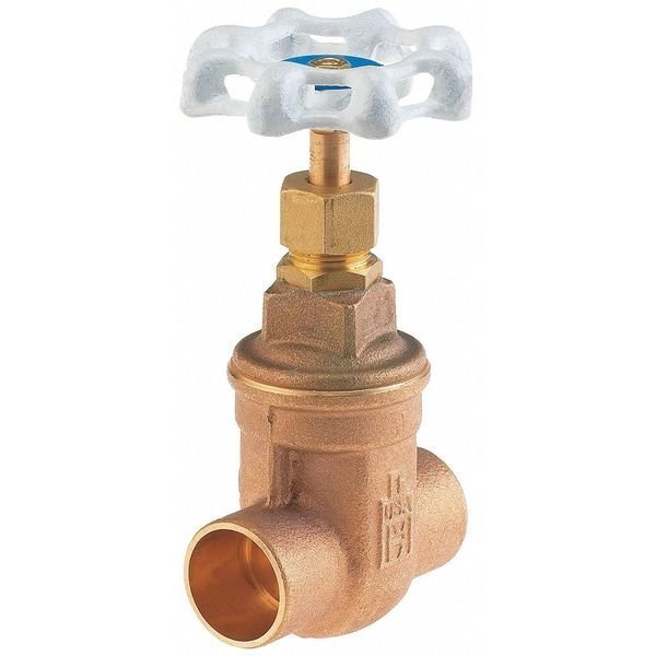 Gate Valve, 1-1/2 In., Solder, Bronze, Milwaukee Valve, Mfr#: UP115 1 1/2