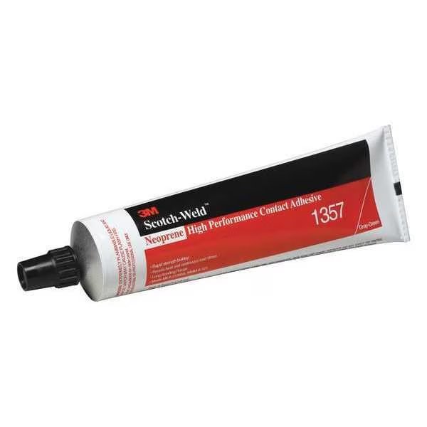 Contact Cement, 1357 Series, Green, 5 oz, Tube, 3M, Mfr#: 1357