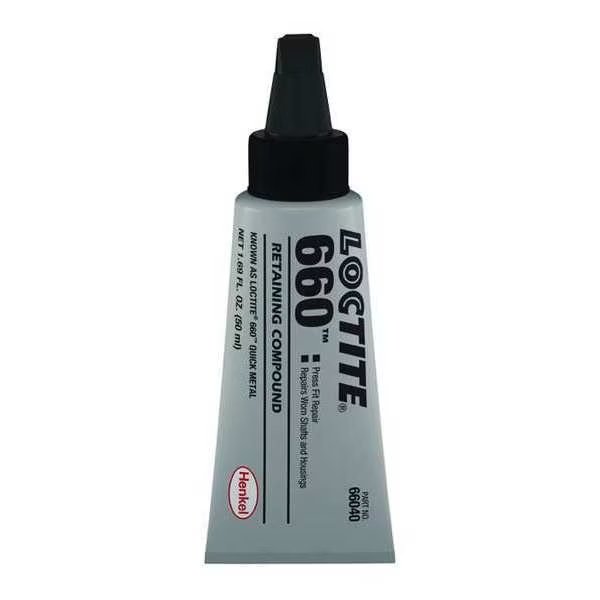 Retaining Compound 660, 1.7 fl oz, Tube, Silver, Loctite, Mfr#: 135527
