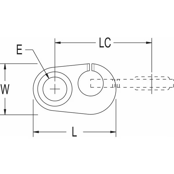 Rope Connector, 316 Stainless Steel, Ronstan, Mfr#: RF536