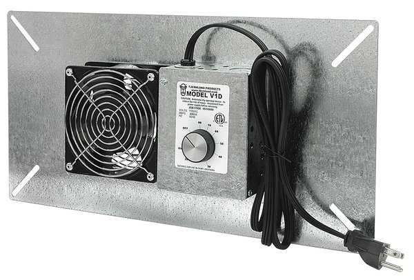 110 cfm Crawl Space Fan, Plug-in, Tjernlund Products, Mfr#: V1D