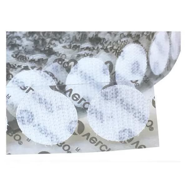 Reclosable Fastener, Disc, Acrylic Adhesive, 1/2 in, White, 1440 PK, Velcro Brand, Mfr#: 192268