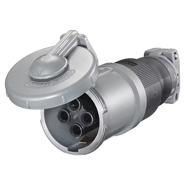 Pin and Sleeve Connector, 60A, 600VAC, Hubbell, Mfr#: HBL460CS2W