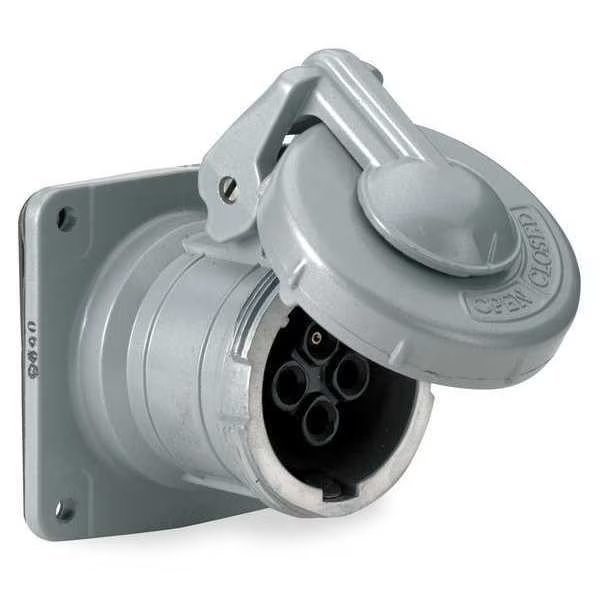 Pin and Sleeve Receptacle, 30A, 600VAC, Hubbell, Mfr#: HBL430RS2W