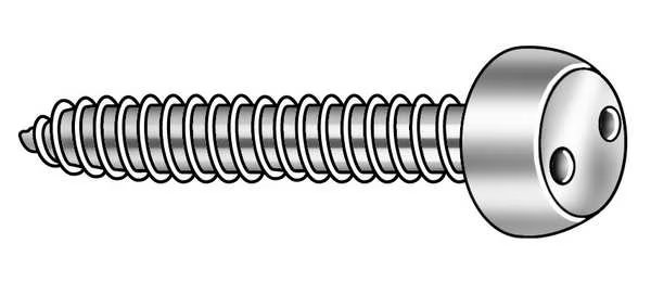 1-1/2 in Spanner Pan Tamper Resistant Screw, 18-8 Stainless Steel, Plain Finish, 25 PK, Tamper-Pruf Screws, Mfr#: 121590