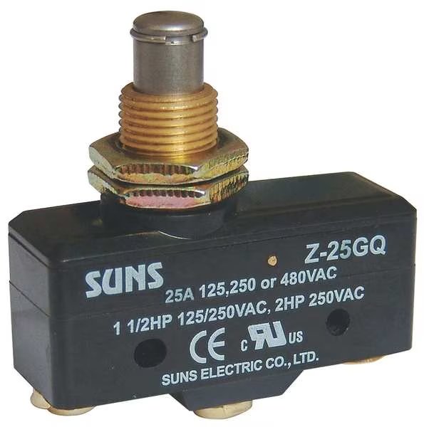 Industrial Snap Action Switch, Panel Mount, Plunger Actuator, SPDT, 25A @ 480V AC Contact Rating, EnjoyTool Select, Mfr#: 5JEF8