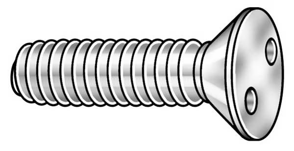 #10-32 x 3/4 in Spanner Flat Tamper Resistant Screw, 18-8 Stainless Steel, Plain Finish, 25 PK, Tamper-Pruf Screws, Mfr#: 121940