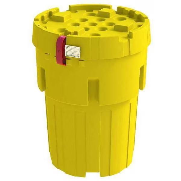 Open Head Salvage Drum, Polyethylene, 95 gal, Unlined, Yellow, Enpac, Mfr#: 1295-YE