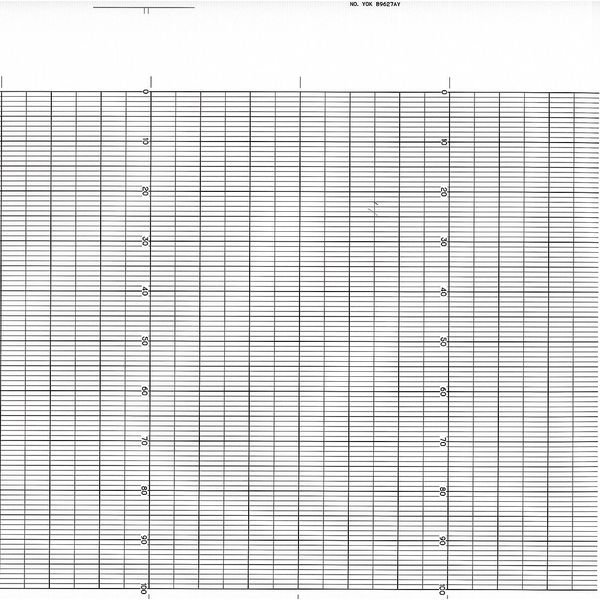 Strip Chart, Fanfold, Range 0 to 100, 99 Ft, Graphic Controls, Mfr#: YOK B9627AY