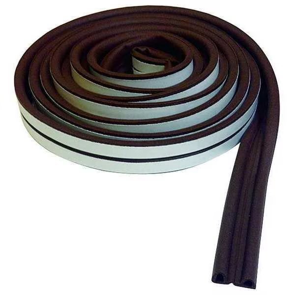 Weatherstrip, P, Brown, Length 17 ft., EnjoyTool Select, Mfr#: 5MFK3