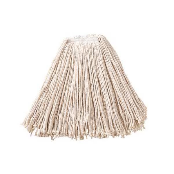 1 in String Wet Mop, 24 oz Dry Wt, Slide On Connection, Cut-End, White, Cotton, FGF11800WH00, Rubbermaid Commercial, Mfr#: FGF11800WH00