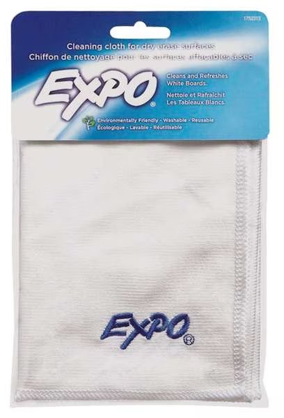 Dry Erase Cloth, Microfiber, White, Expo, Mfr#: 1752313