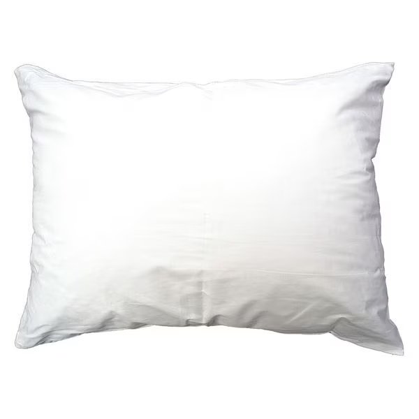 Pillow, Standard, 27x21 In., White, R & R Textile, Mfr#: X11700
