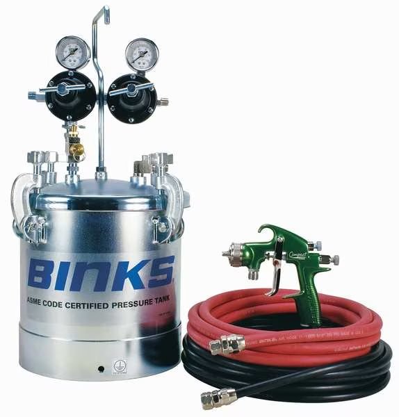 2.8 Gal Tank Otfit with Trans Tech gun, Binks, Mfr#: 98-3146