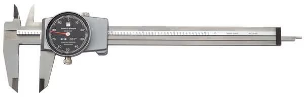 Dial Caliper, 6 In, 0.001 In Grad, Black, Tesa Brown & Sharpe, Mfr#: 599-579-5