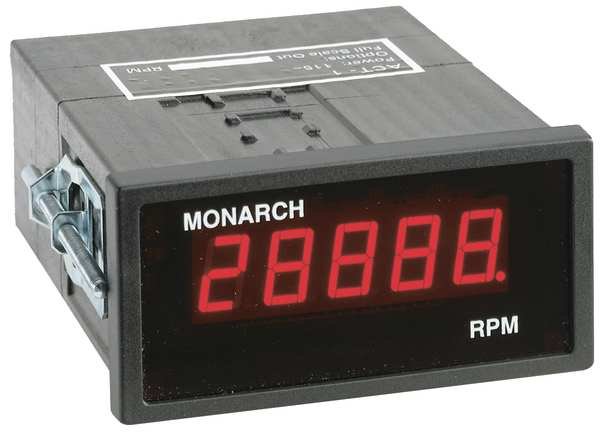 Panel Tachometer, 1 Pulse per Revolution, Monarch, Mfr#: 6140-080