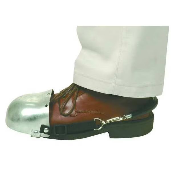 Safety Toe Cap, Toe Guard, Unisex, Steel, Strap On, Silver, Universal Size, 1 Pair, EnjoyTool Select, Mfr#: 5T455