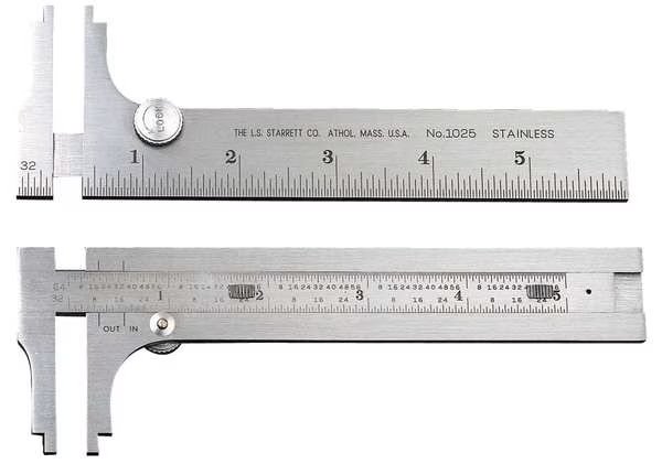 Pocket Slide Caliper, 6 In, Starrett, Mfr#: 1025-6