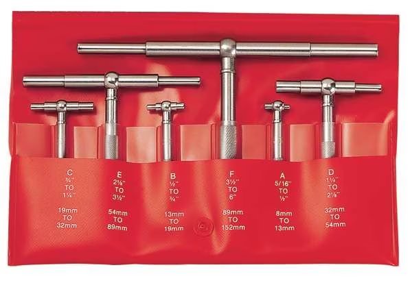Telescoping Gage Set, 5/16-6 In, 6 Pc, Starrett, Mfr#: S579HZ