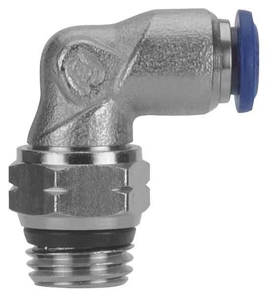 Male Swivel 90 D Elbow, Brass, 1/4 In, Pk5, Aignep Usa, Mfr#: 87110-04-02