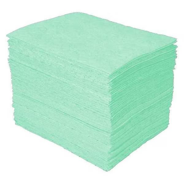 Sorbents, 20 gal (US), 12 in x 12 in, Harsh Chemicals, Green, Polypropylene, Brady, Mfr#: SPCUN1113