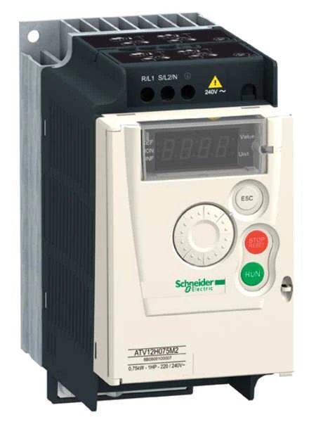 Variable Frequency Drive, 1/4 HP, 230VAC, Altivar, Schneider Electric, Mfr#: ATV12H018M3