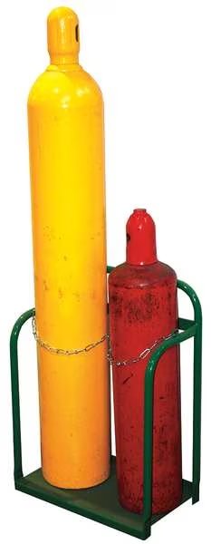 Dual Cylinder Stand, Steel, 29 In. H, Saftcart, Mfr#: 301S
