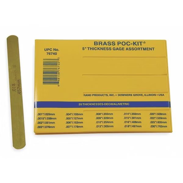 Feeler Gage Set, 20 PC, Precision Brand, Mfr#: 76740