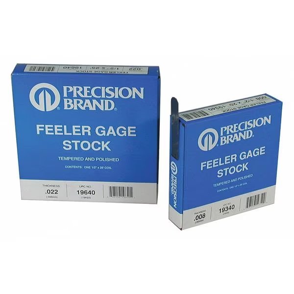 Feeler Gauge, High Carbon Steel, 0.0200 In, Precision Brand, Mfr#: 19600