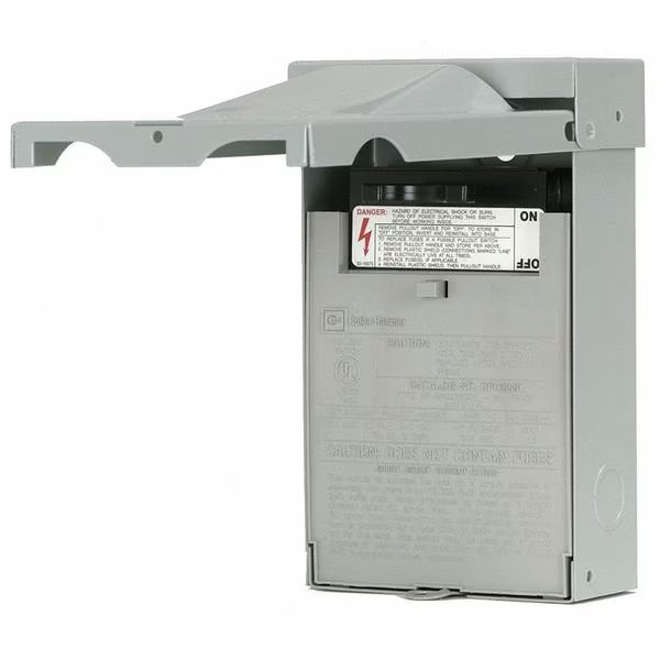 Fusible Air Conditioning Disconnect Switch, 240V AC, NEMA 3R, Eaton, Mfr#: DPF222R