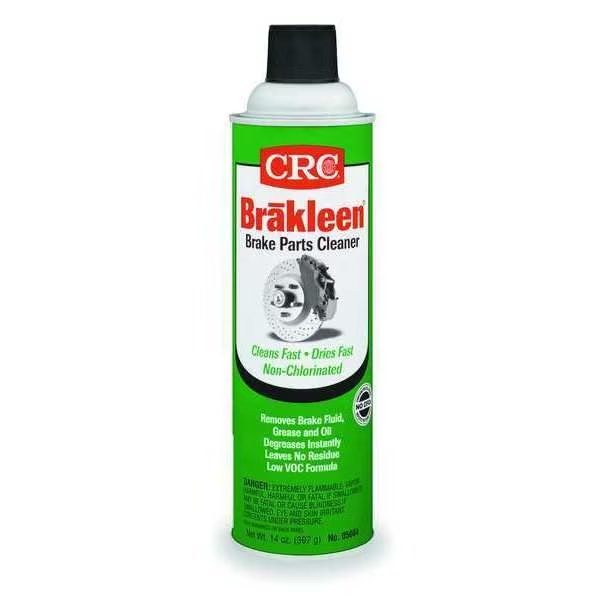 Brake Parts Cleaner, Brakleen, Aerosol, 20 oz, Solvent, Non-Chlorinated, Plastic Safe, Flammable, Crc, Mfr#: 05084