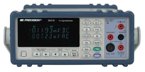 Bench Multimeter, 4 1/2 Digit, True RMS, B&K Precision, Mfr#: 2831E