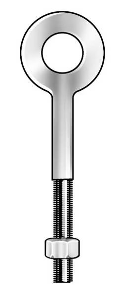 Machinery Eye Bolt Without Shoulder, 1/2