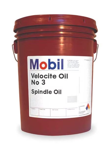 Velocite 3, Spindle Oil, ISO Grade 2, Mineral, 5 gal Container, Mobil, Mfr#: 103866