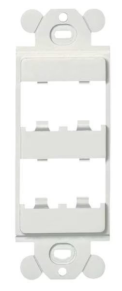 GFCI Module Frame, Mini Com, 4 Port, White, Panduit, Mfr#: CFG4WH