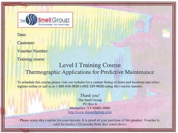 Level I Thermography Training, Predictive, The Snell Group, Mfr#: SNELL-LI-PDM