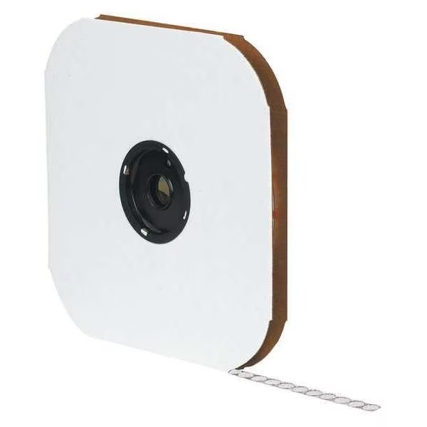 Reclosable Fastener, Disc, Rubber Adhesive, 3/8 in, White, 1800 PK, Tape Logic, Mfr#: HLT142