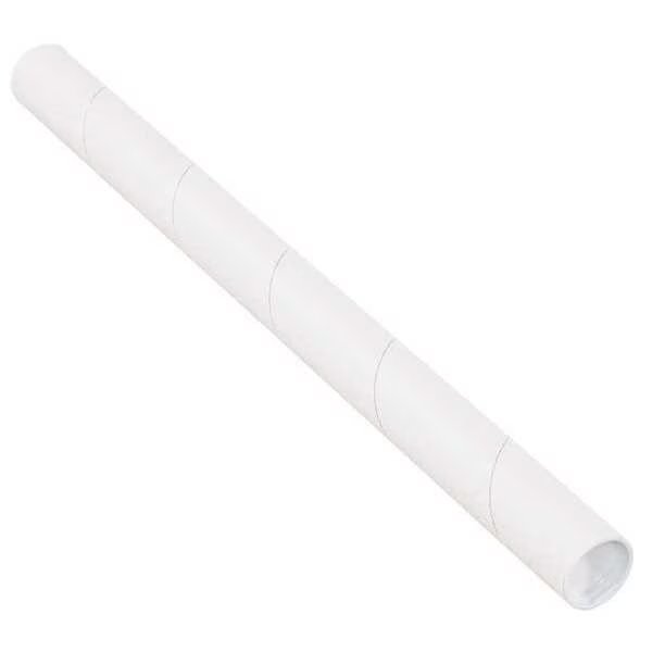 Mailing Tubes with Caps, 1-1/2