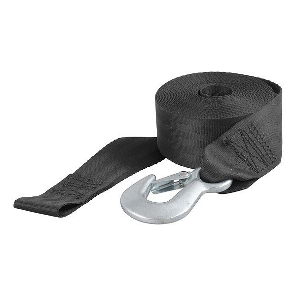 Winch Strap w/Snap Hook, 1333 lb., 20 ft., Curt, Mfr#: 29007