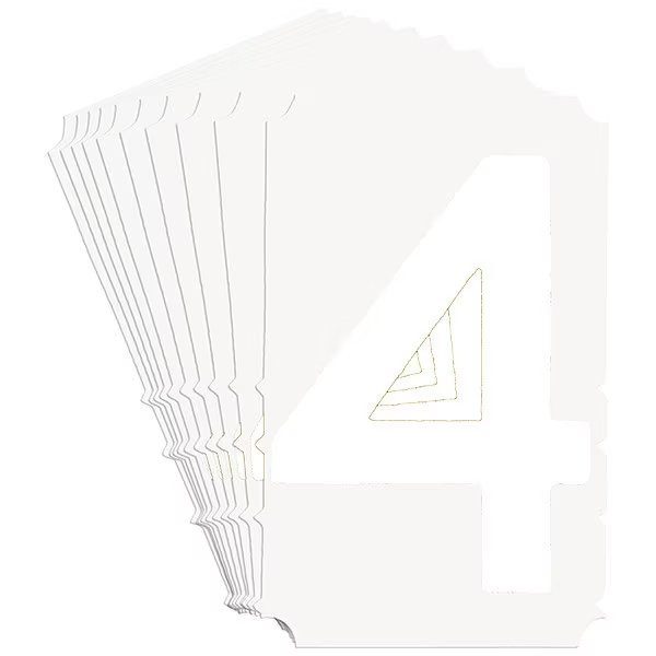 Numbers and Letters Labels, PK 10, Brady, Mfr#: 5130P-4