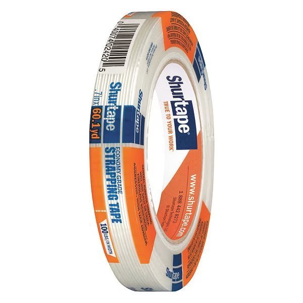 Packaging Tape, 55m L, Clear, 4-47/64