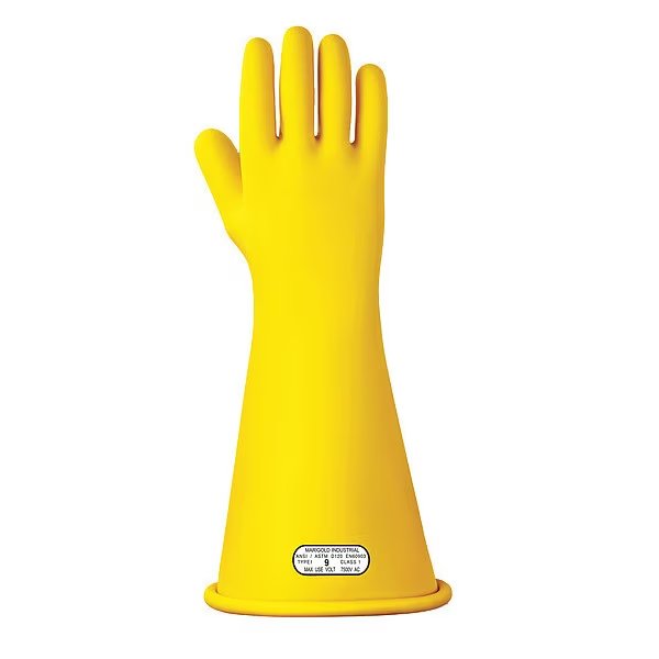 Electrical Gloves, Size 11, 16" L, PR, Ansell, Mfr#: CLASS 1 Y 16